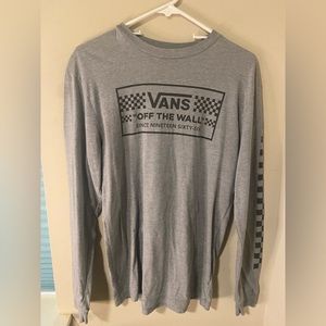 Grey long sleeve Vans shirt size medium
